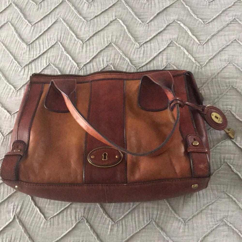 Leather Fossil hand bag